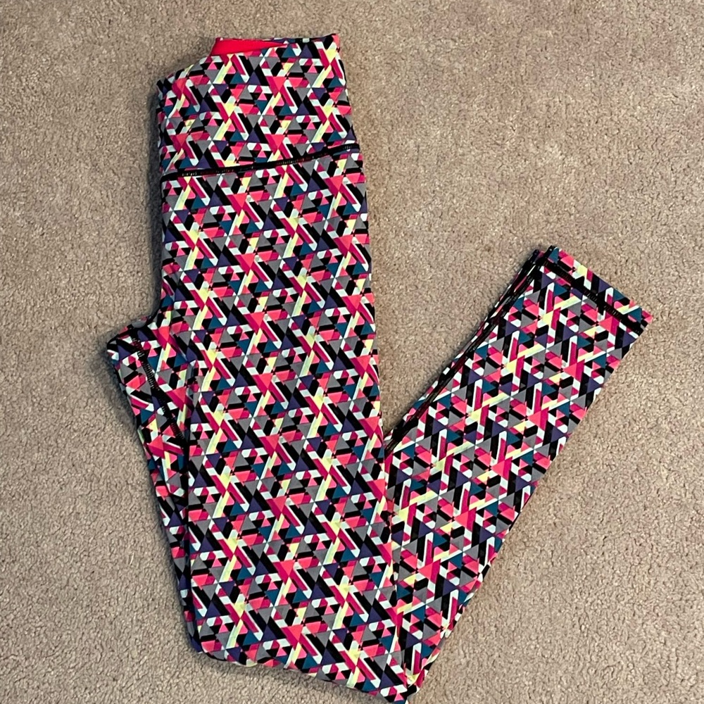 Victoria's Secret VSX Athletic Leggings - Virant Pattern with Reflective Details